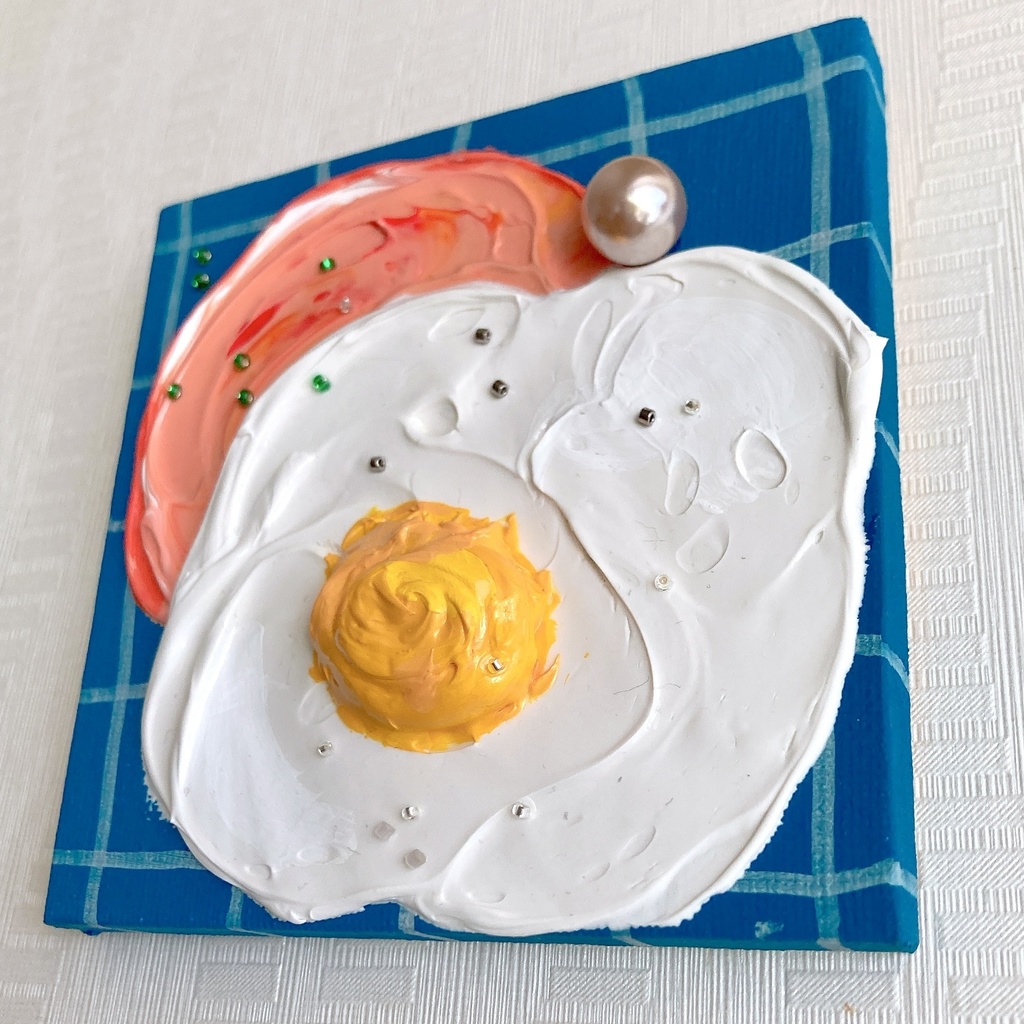 ハムエッグ🍳ネイビーブルー①