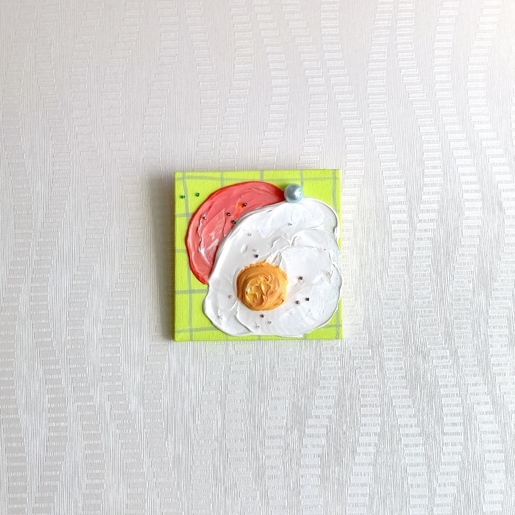 ハムエッグ🍳ライムイエロー①