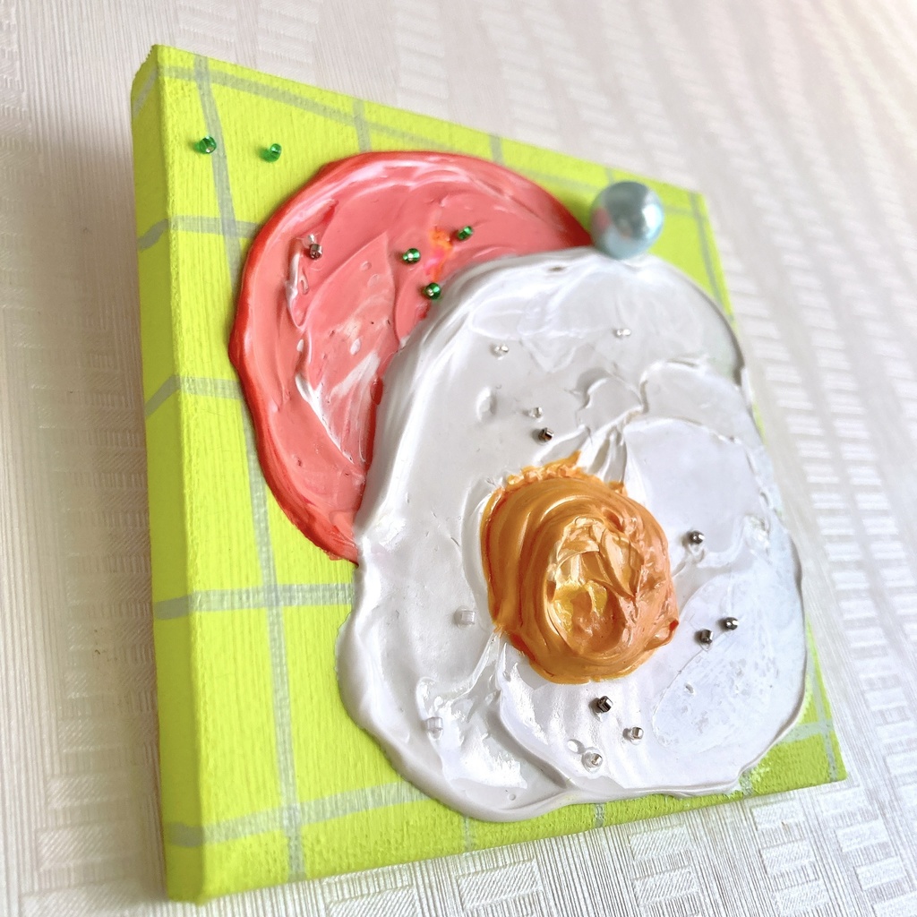 ハムエッグ🍳ライムイエロー①