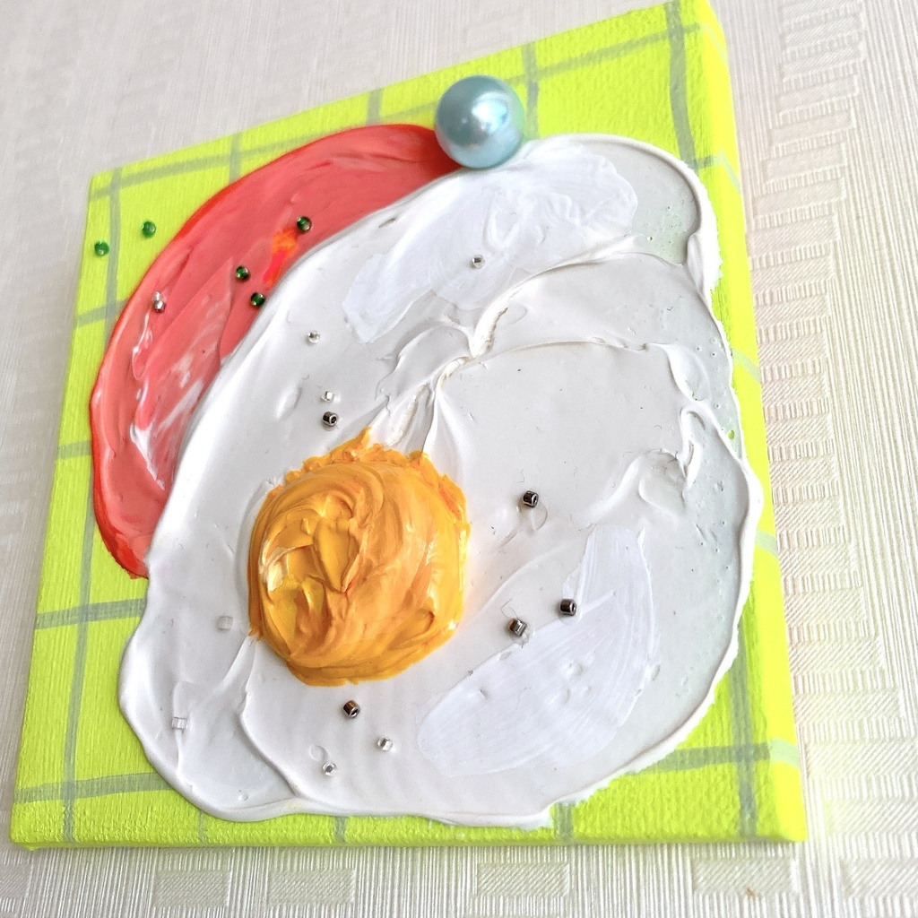 ハムエッグ🍳ライムイエロー①
