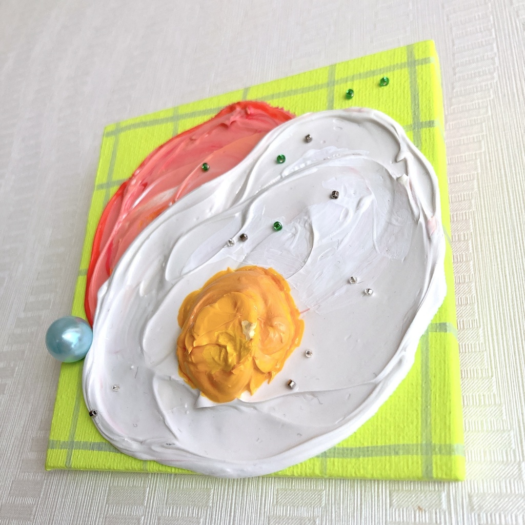 ハムエッグ🍳ライムイエロー②