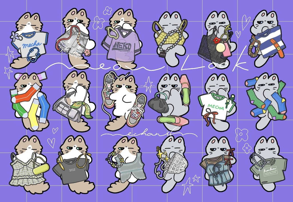 Meow Look ポストカード