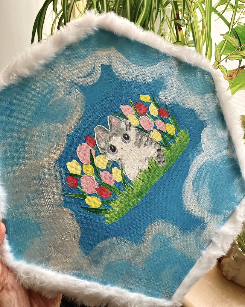 【朝もやのネコ】原画