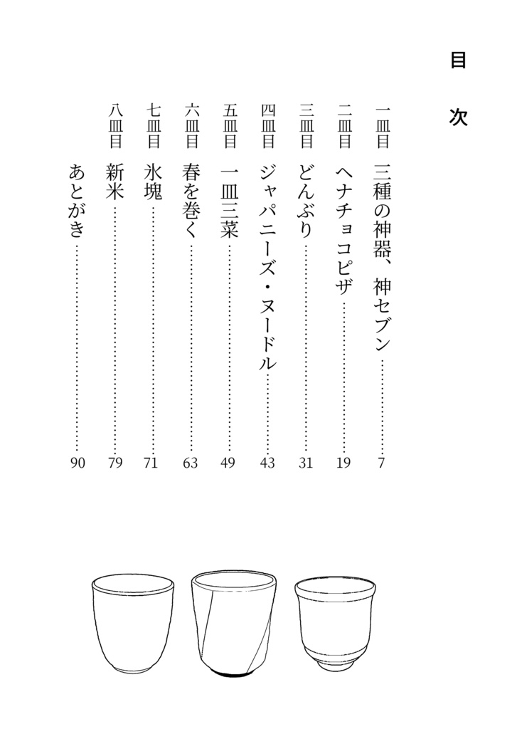 ふぞろいな食器 加藤と神戸と星野が加藤のアパートで食べるだけの話