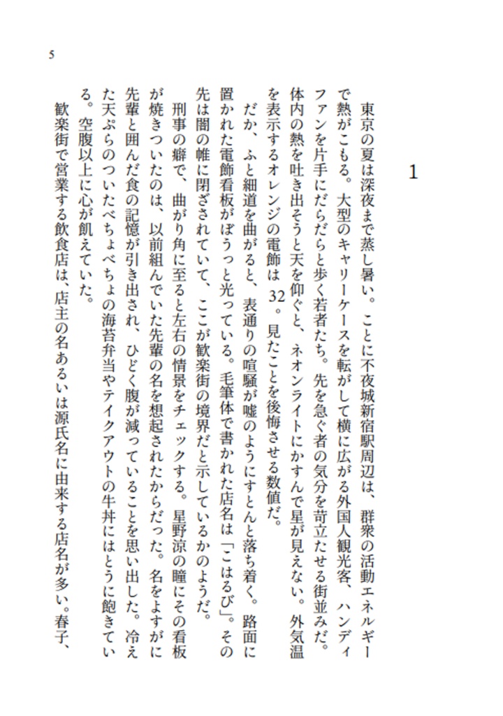 星空かすむネオン街の裏路地にこはるびはある