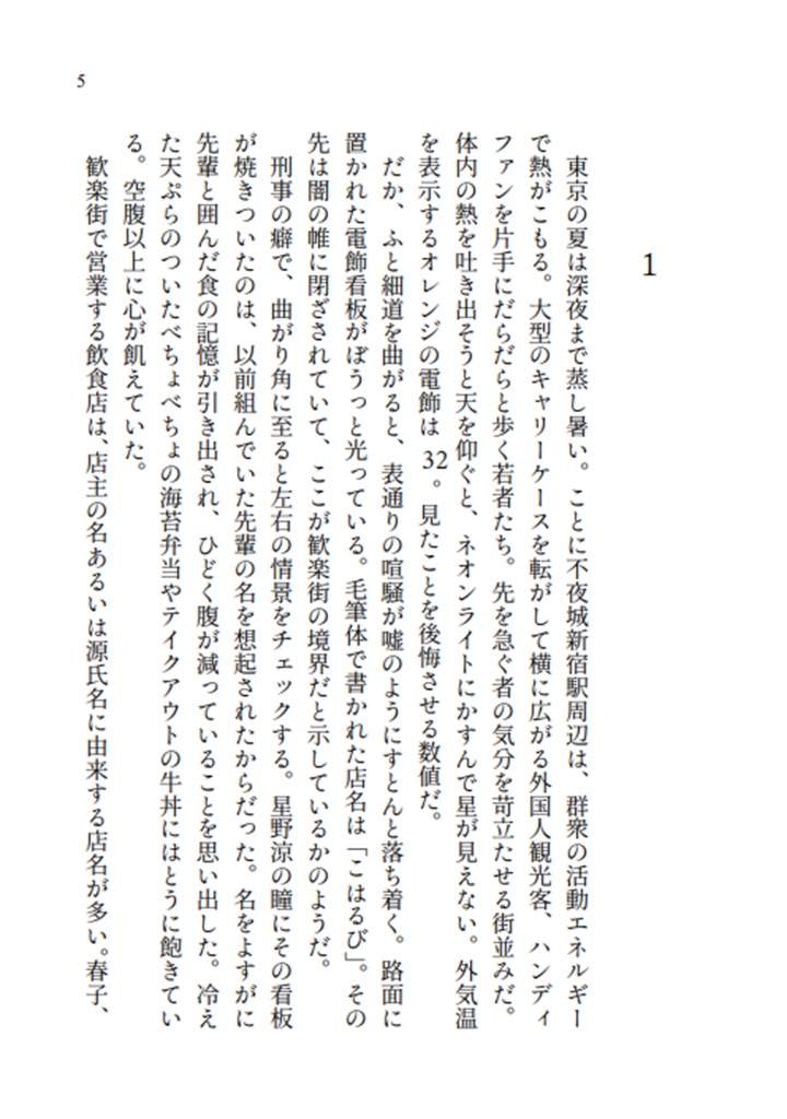 星空かすむネオン街の裏路地にこはるびはある