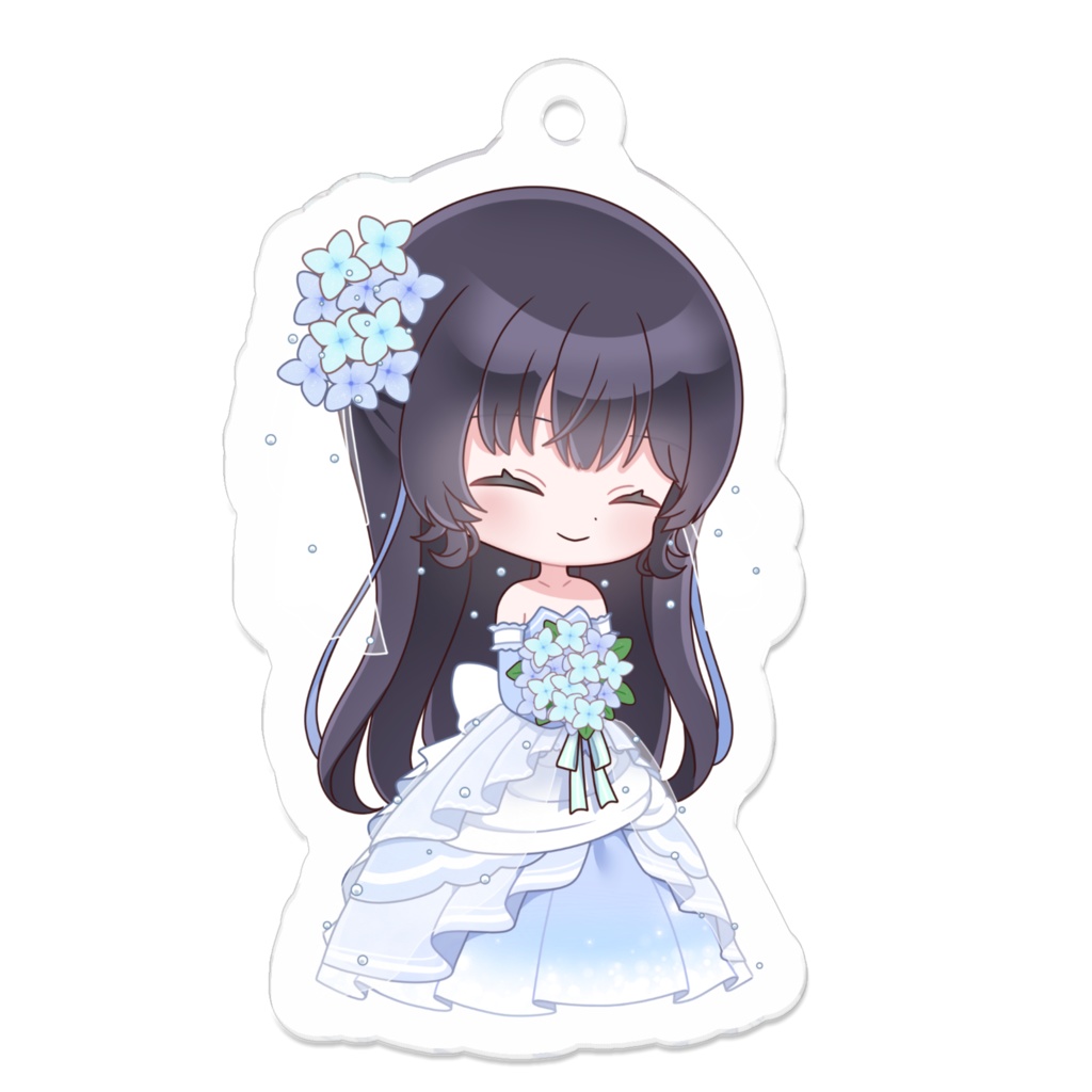 ジューンブライドアクキー(白)　栗々鼠はみ様