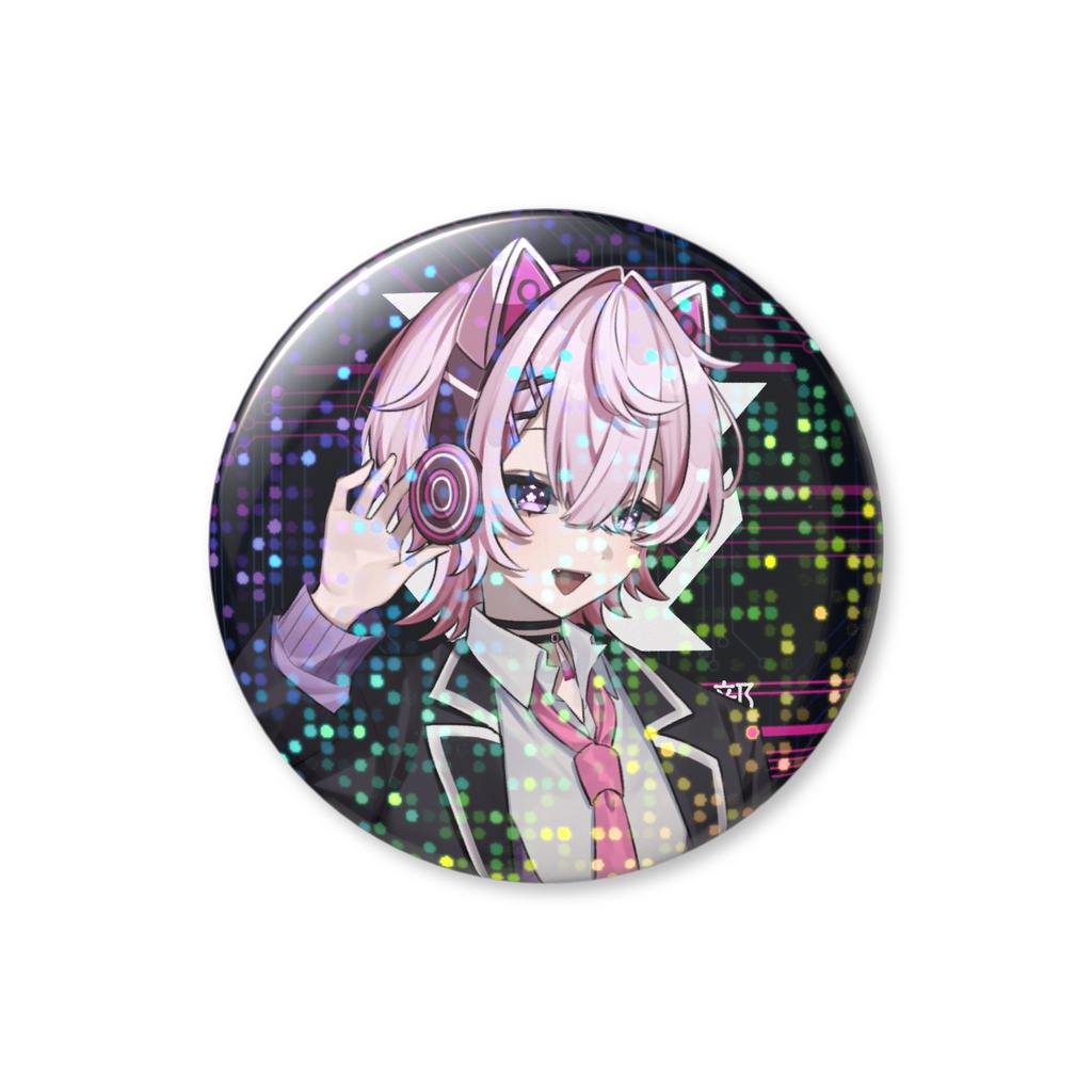 【一周年記念グッズ】ホログラム缶バッチ - ネムリコ