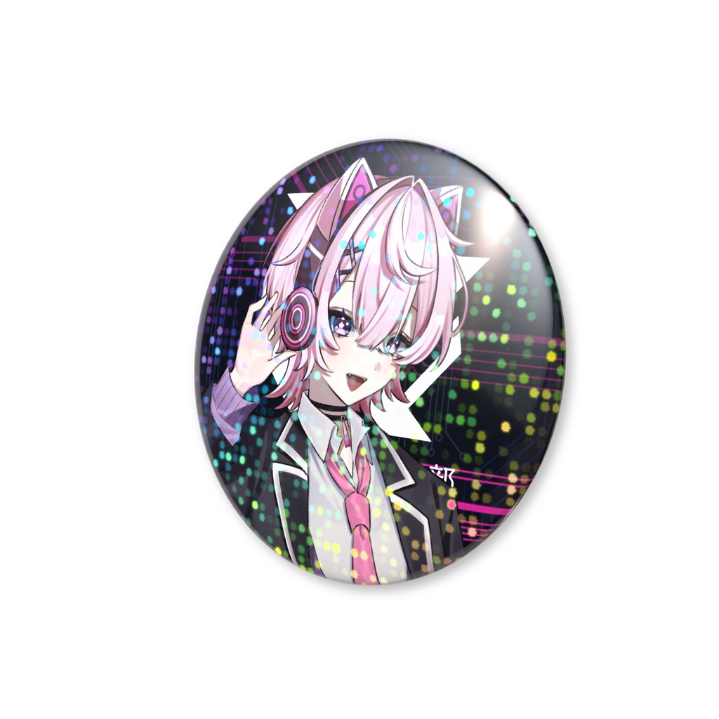 【一周年記念グッズ】ホログラム缶バッチ - ネムリコ