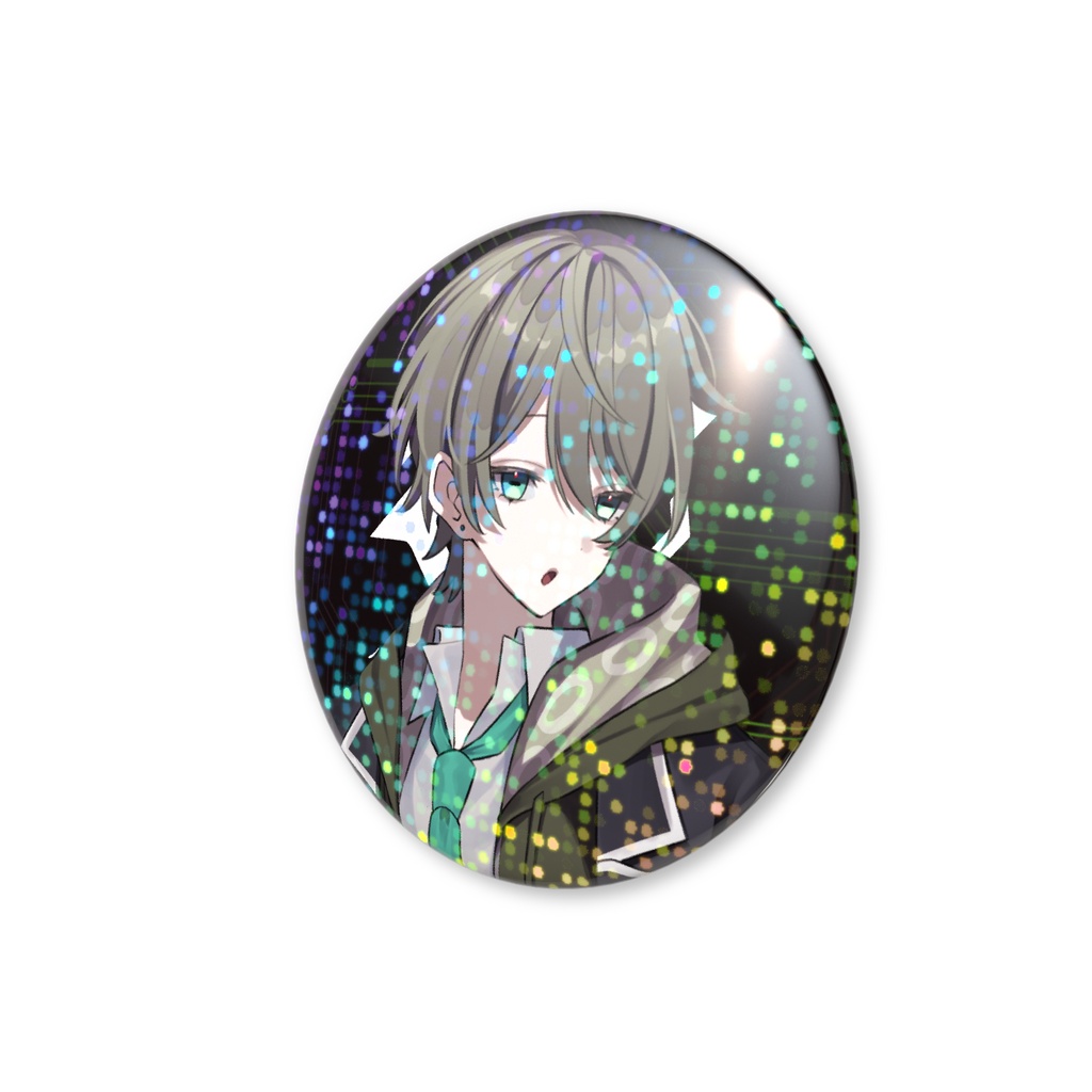 【一周年記念グッズ】ホログラム缶バッチ - 海埜扇