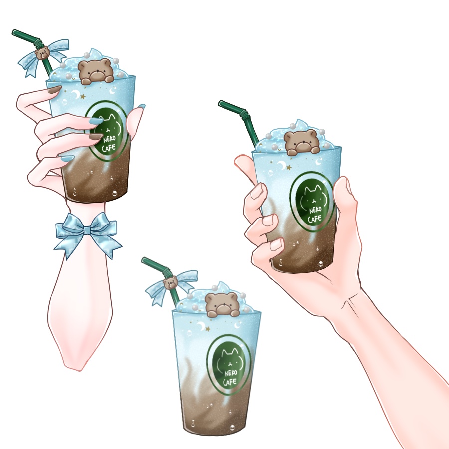 【Vtuber向け配信素材】ゆめかわ☆くまちゃんフラッペ