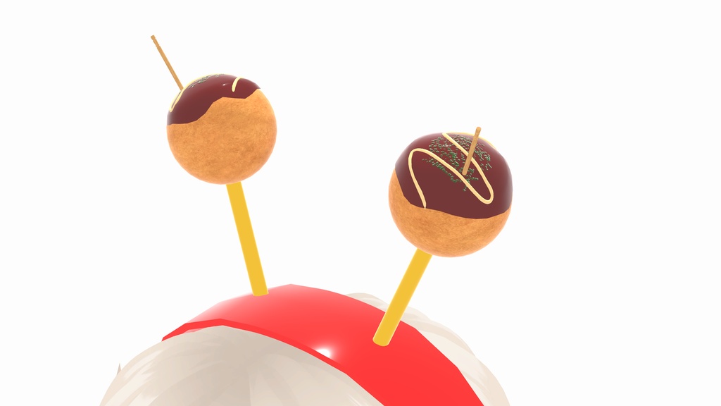 VRChat想定たこ焼きカチューシャ