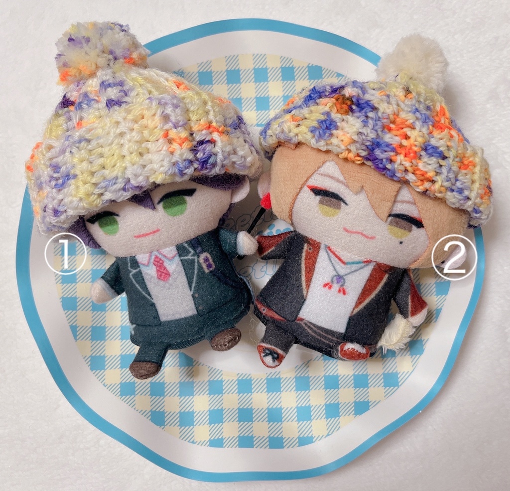 ポンポンニット帽(手染め)