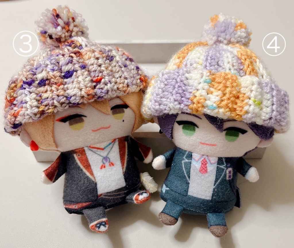 ポンポンニット帽(手染め)