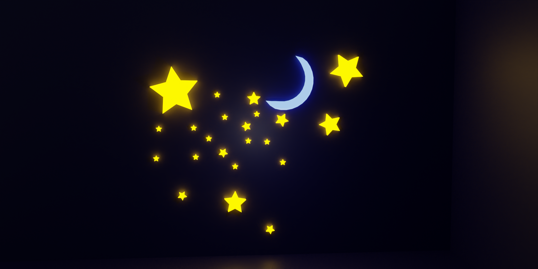 Moon and Stars Wall Deco