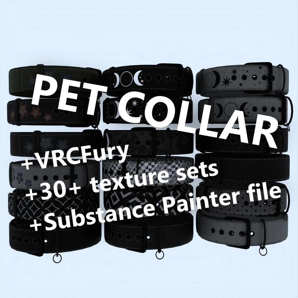 Pet Collar VRChat avatar accessory [ VRCFury set up ]