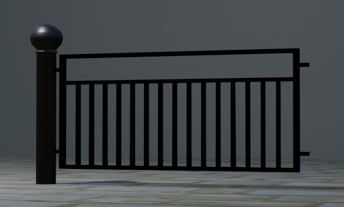 柵 四点セット 保存形式fbx版