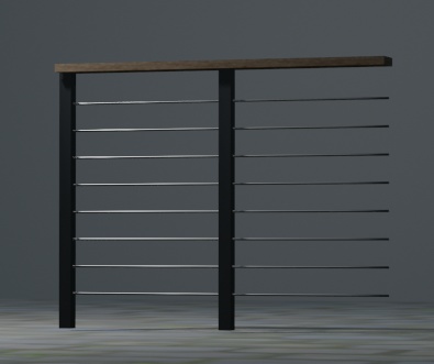 柵 四点セット 保存形式fbx版