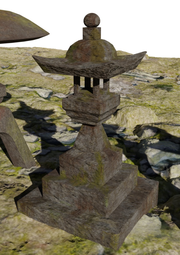 石灯籠 6個セット fbx形式