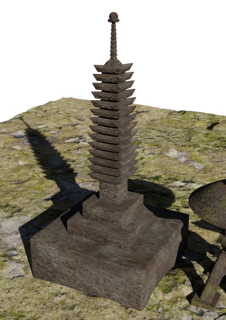 石灯籠 6個セット fbx形式