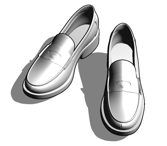 ローファー fbx形式 色なし