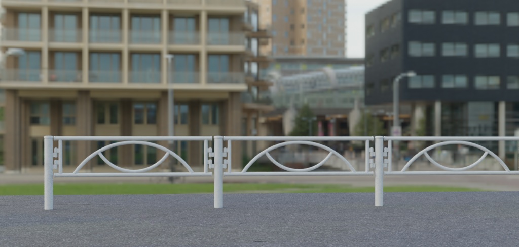 道路 柵 3点セット 保存形式fbx版