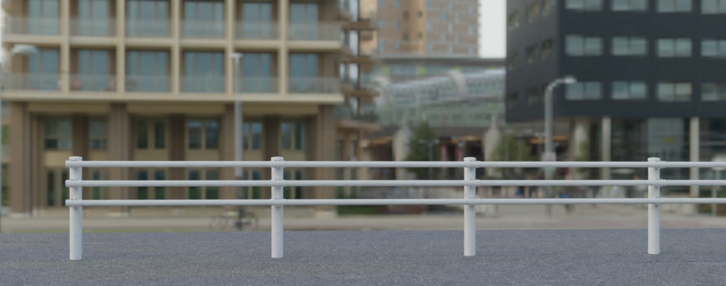 道路 柵 3点セット 保存形式fbx版