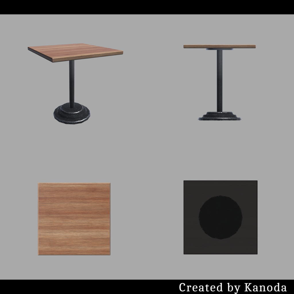 【VRChatワールド用】普通のカフェテーブル(二種類)