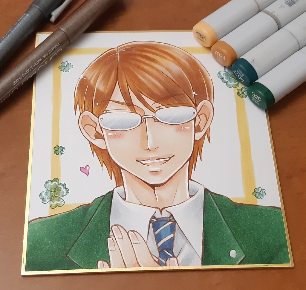 柳生比呂士色紙(原画一点もの)