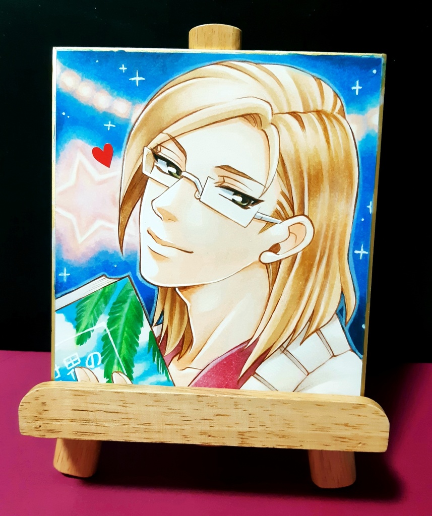 三津谷あくと色紙【原画一点もの】