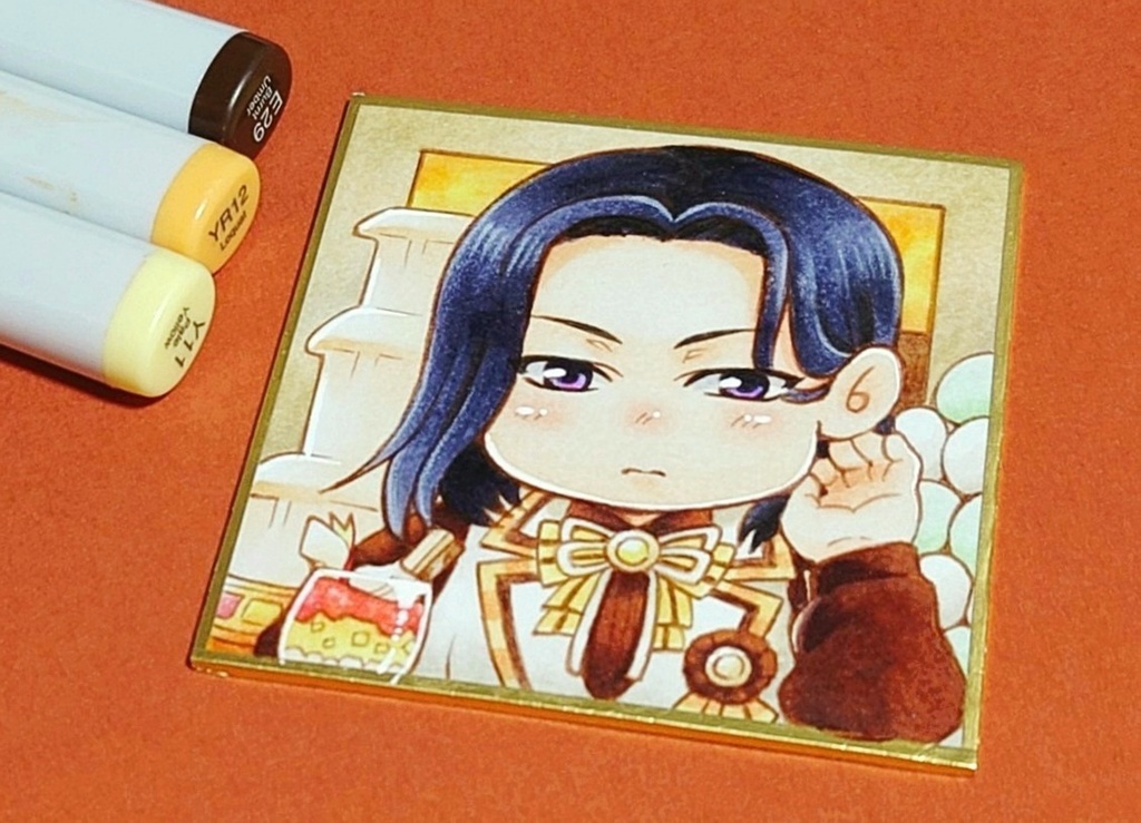 【テニスの王子様】伊武深司豆色紙【原画一点もの】