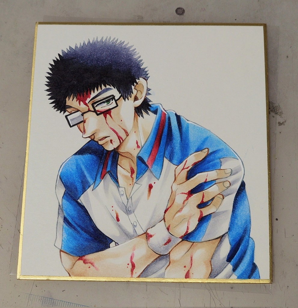 【テニスの王子様】乾貞治色紙(※ギミック有り)【原画一点もの】