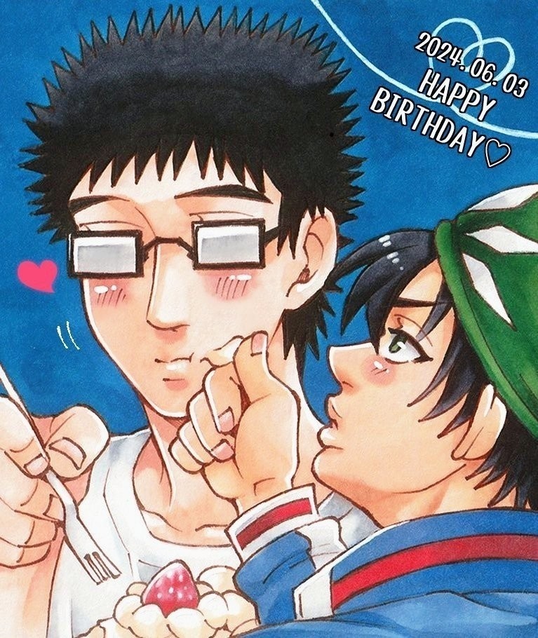 【テニスの王子様】乾貞治&海堂薫色紙【原画一点もの】