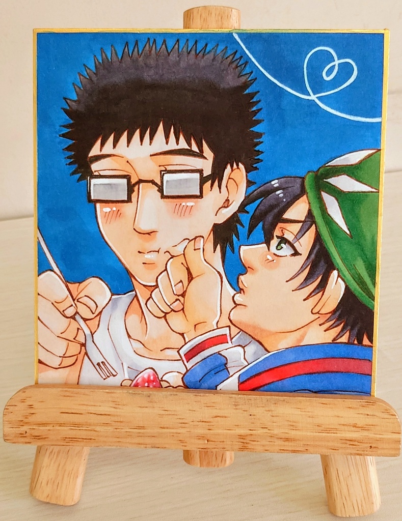 【テニスの王子様】乾貞治&海堂薫色紙【原画一点もの】