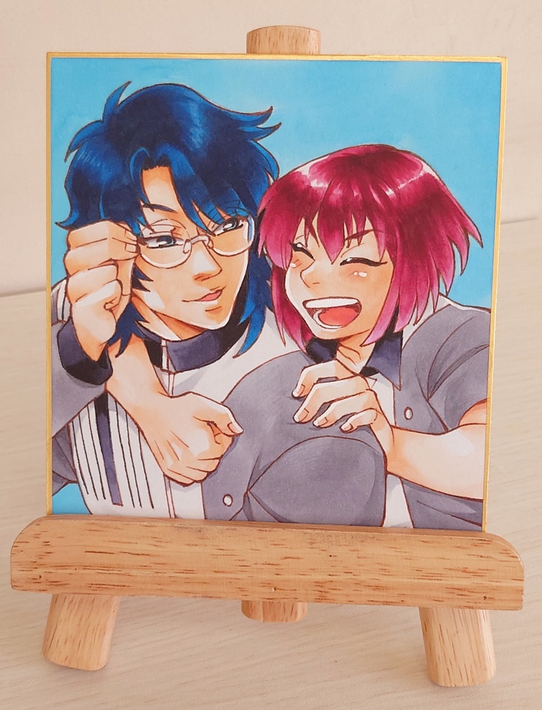 【テニスの王子様】忍足侑士&向日岳人色紙【原画一点もの】