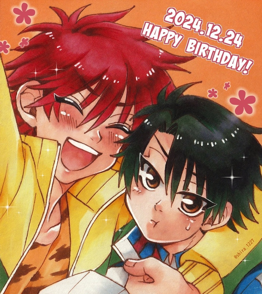 【テニスの王子様】越前リョーマ&遠山金太郎色紙【原画一点もの】