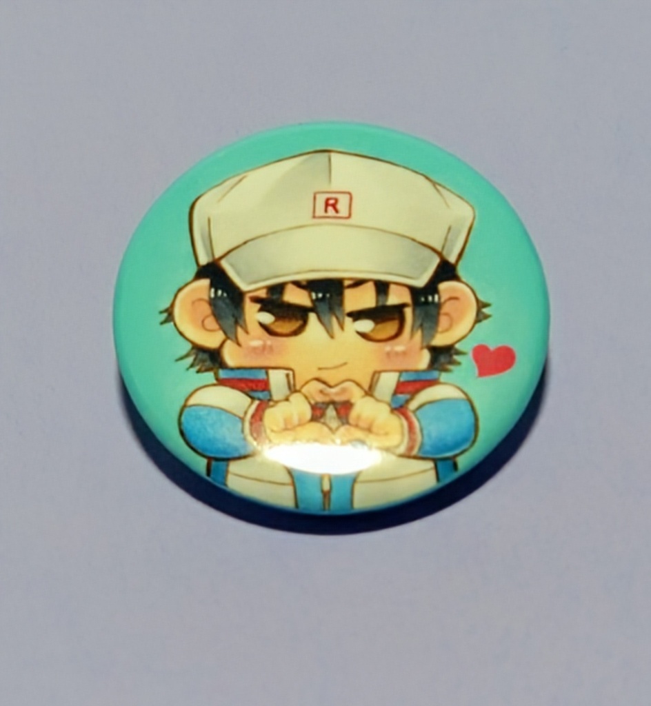 越前リョーマ豆缶バッジ