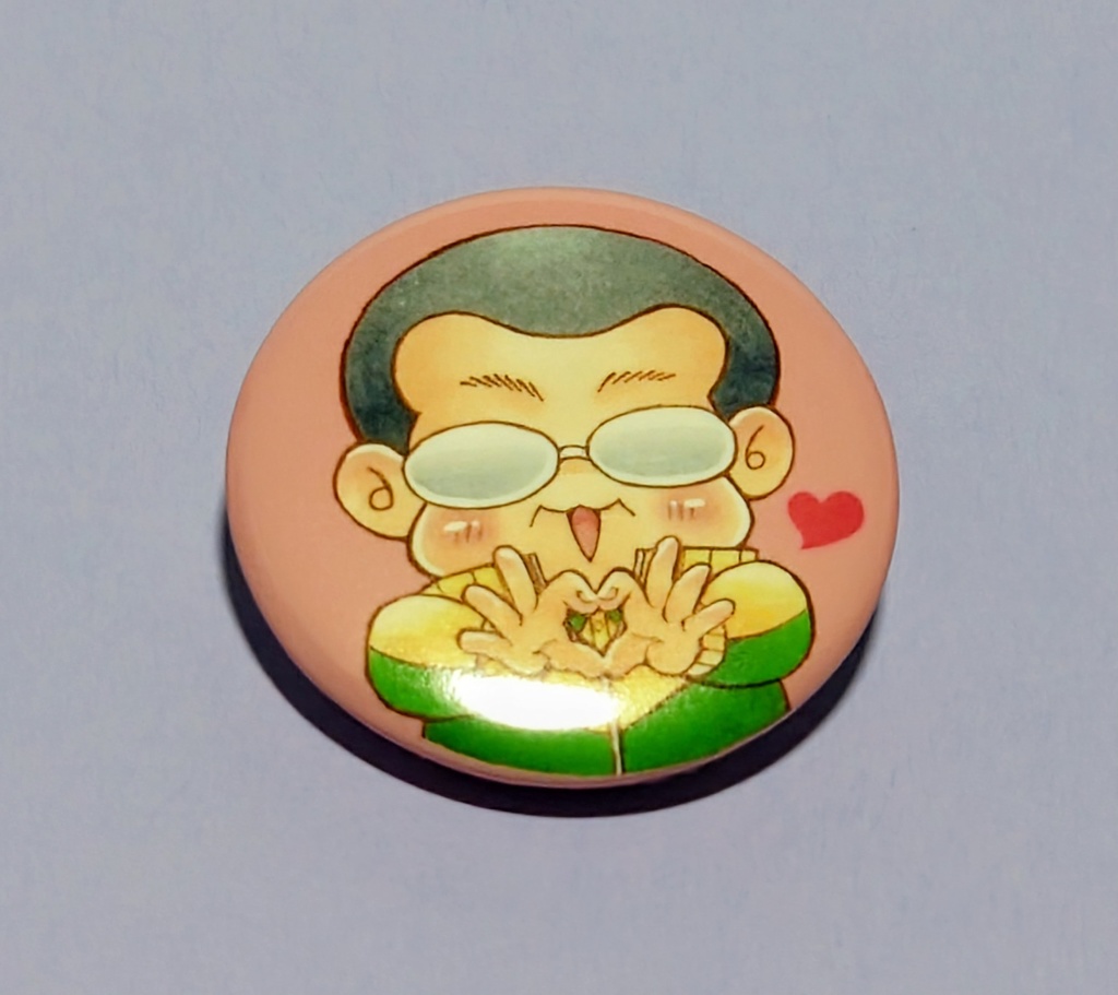 金色小春豆缶バッジ