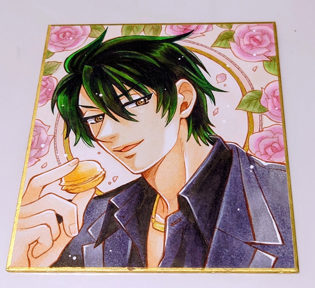 【テニスの王子様】越前リョーガ学プリイメージ色紙【原画一点もの】