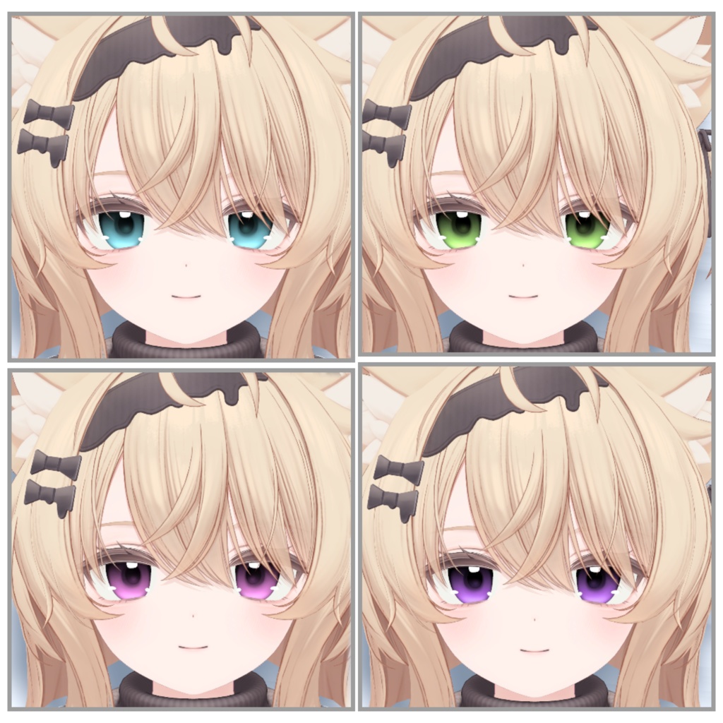 【5アバター対応】BlackGradation-EyeTexture-アイテクスチャ