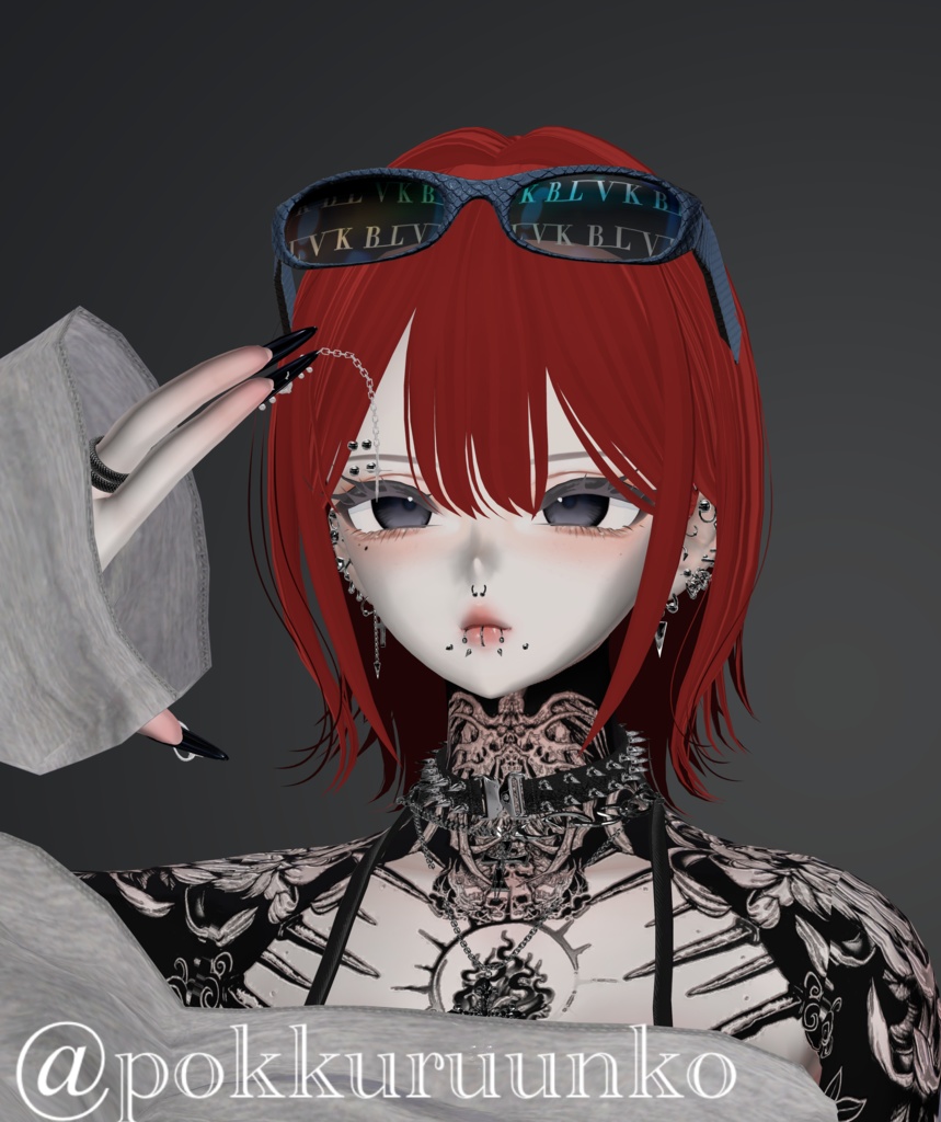 【6アバター対応】BLACK CHOKER【3Dモデル For VRChat】