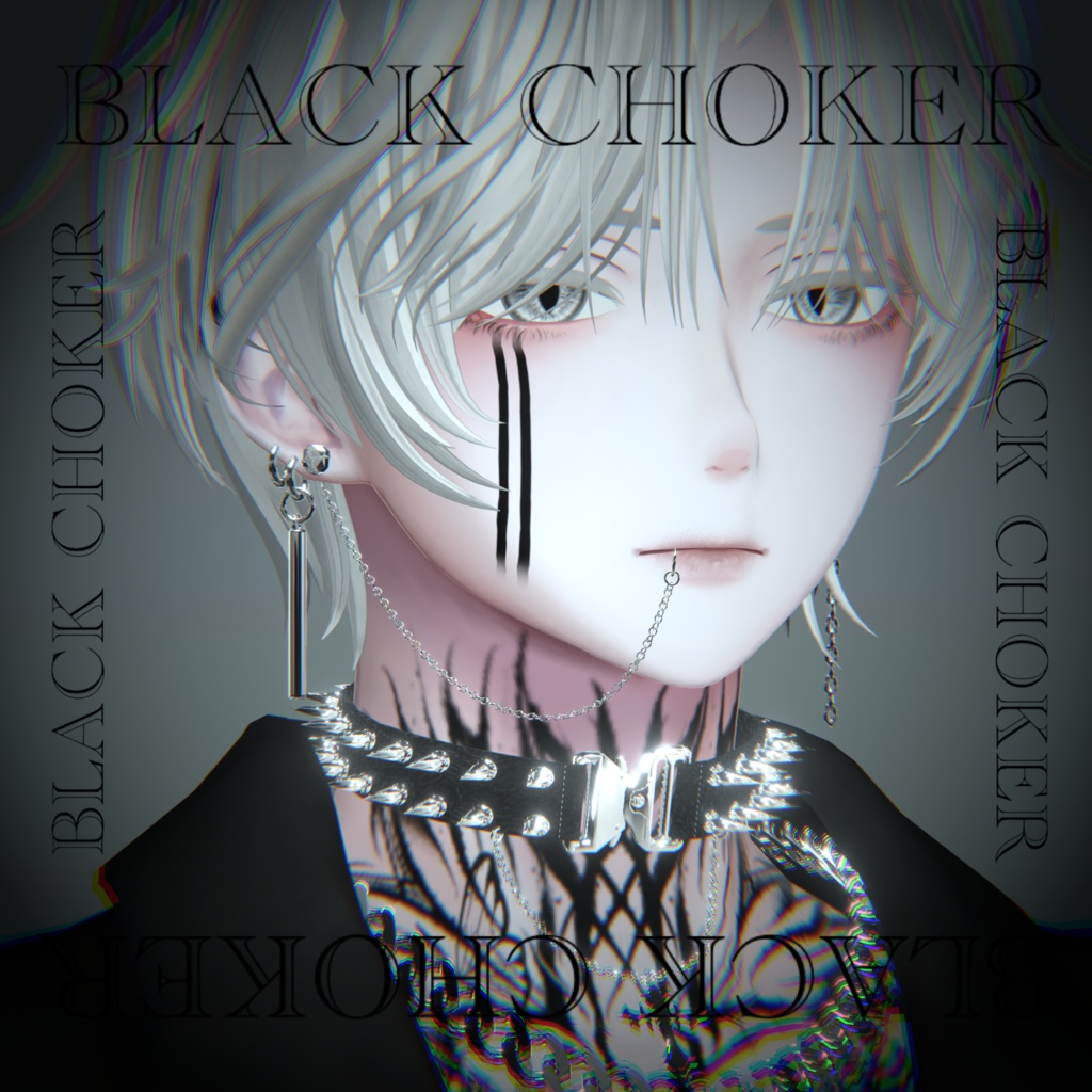 【6アバター対応】BLACK CHOKER【3Dモデル For VRChat】