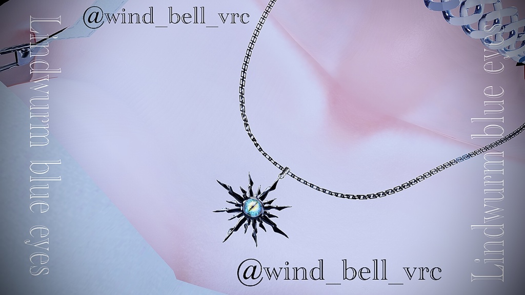 【NECKLACE】Lindwurm blue eyes【3Dモデル For VRChat】