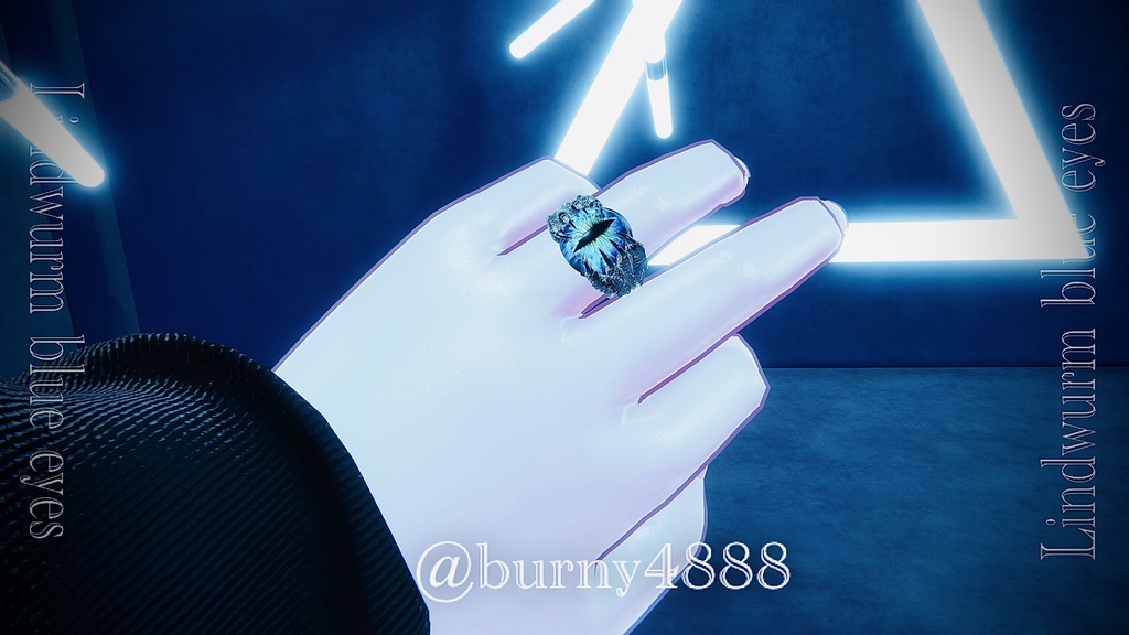 【RING】Lindwurm blue eyes【3Dモデル For VRChat】