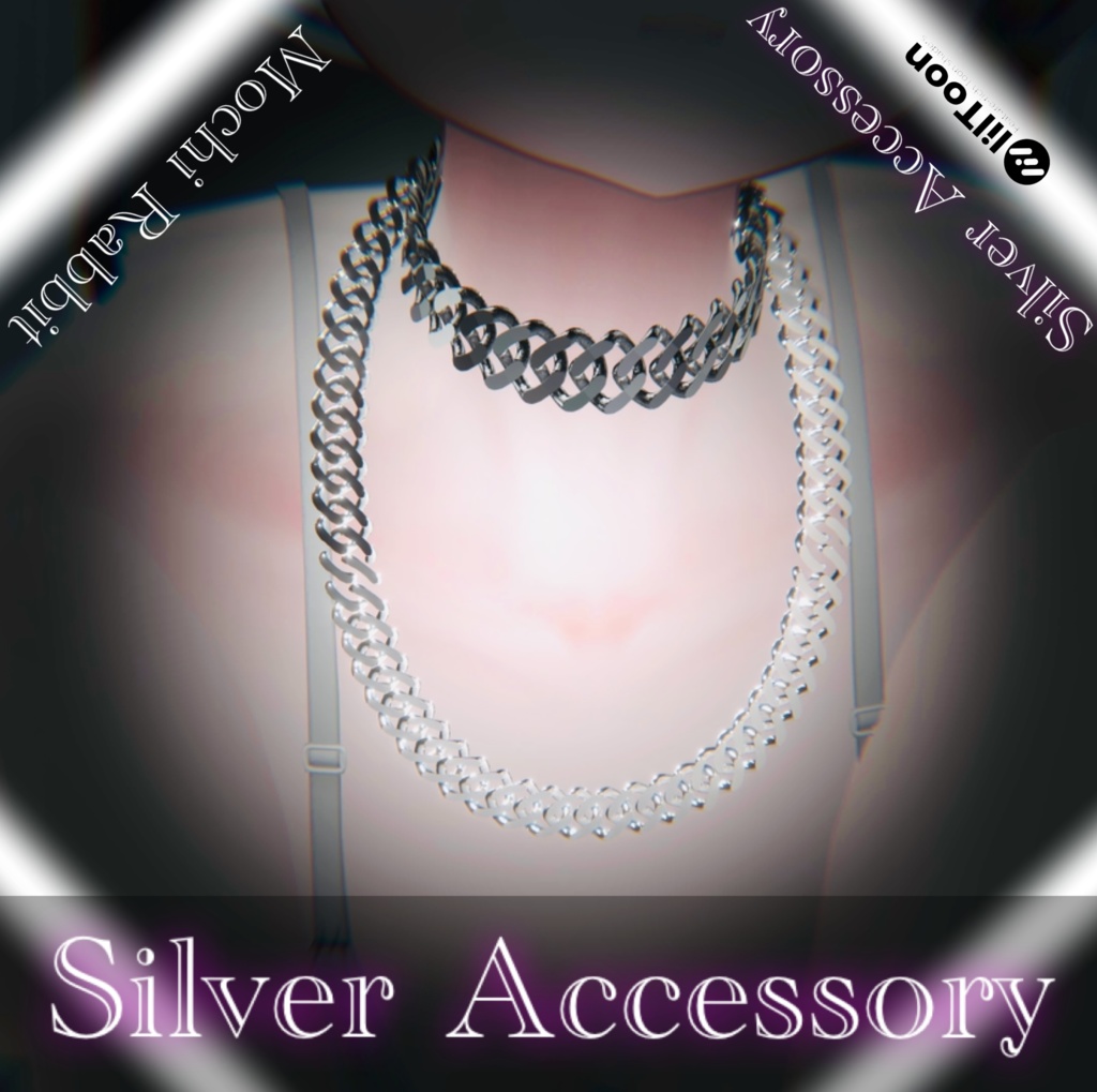 Silver Accessory【3Dモデル For VRChat】