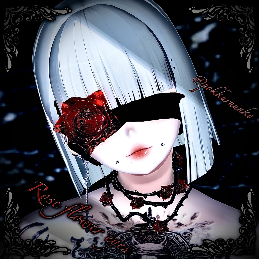 セール中‼️Rose flower eyes&choker