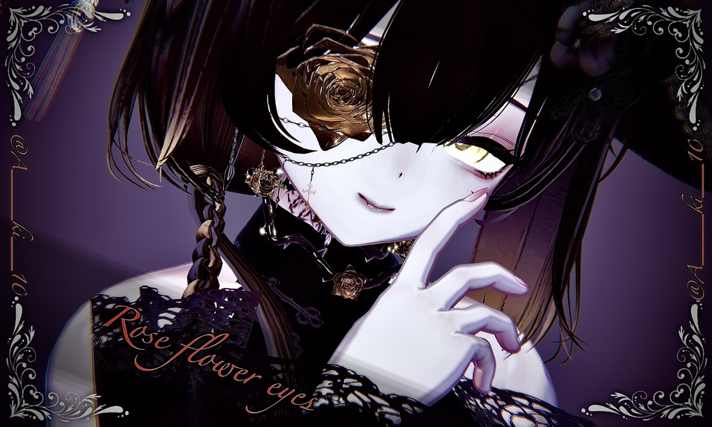 セール中‼️Rose flower eyes&choker