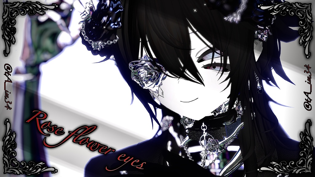 セール中‼️Rose flower eyes&choker