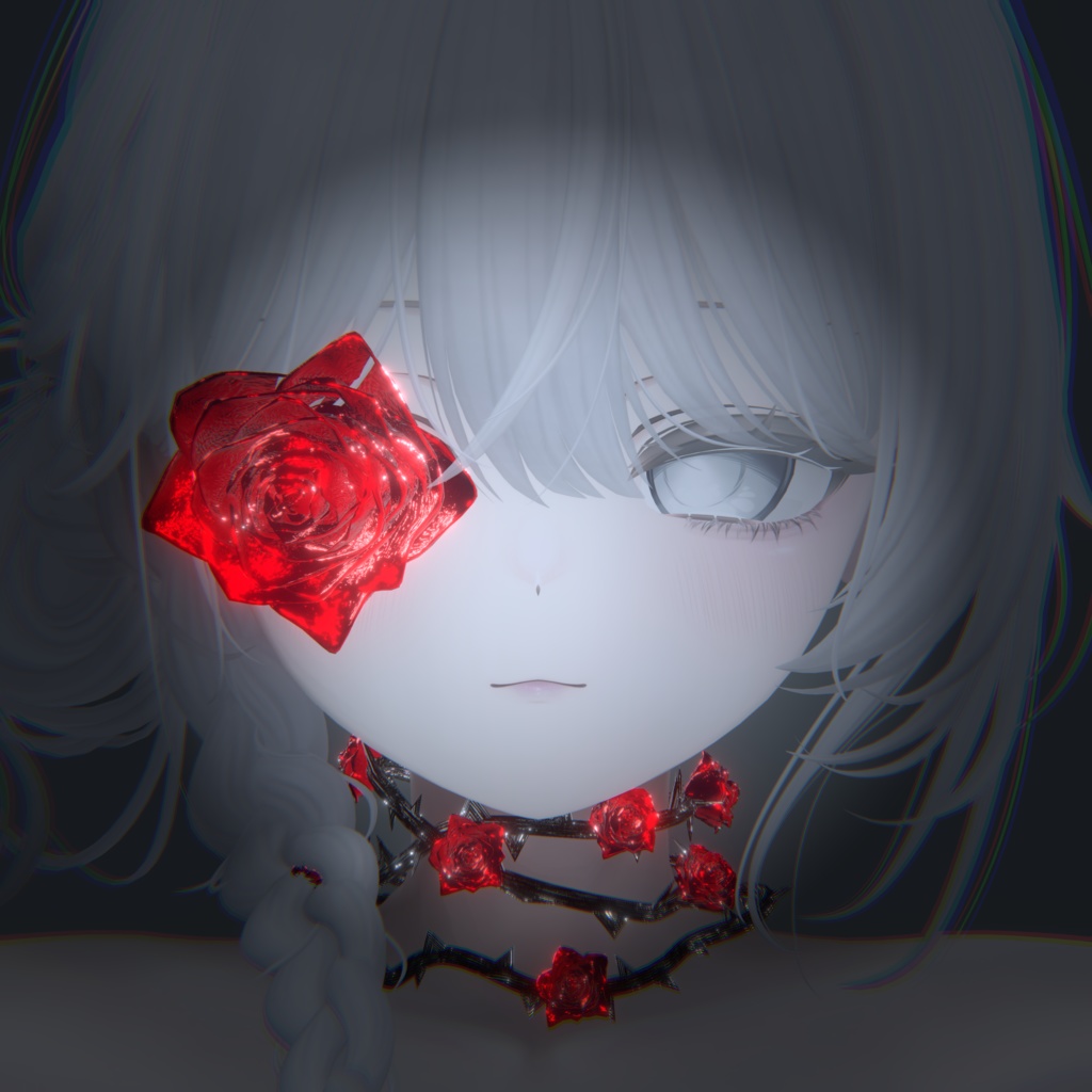 セール中‼️Rose flower eyes&choker