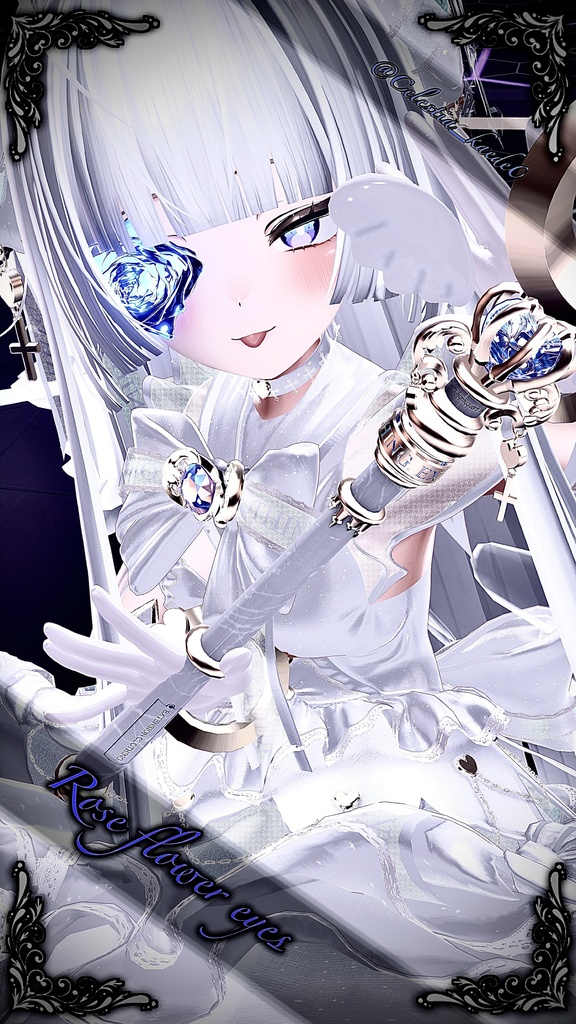 セール中‼️Rose flower eyes&choker